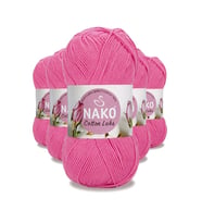 5 Adet Cotton Lüks Yelek Tunik Kazak Bluz Hırka İpi Yünü Koyu Pembe 97550