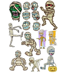 Mumya Sticker Set 13 Parça Telefon, Tablet, Defter, Laptop Sticker