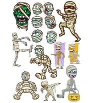 Mumya Sticker Set 13 Parça Telefon, Tablet, Defter, Laptop Sticker