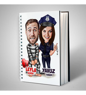 Biz Bize Mahkumuz Karikatürlü Sevgili Defteri