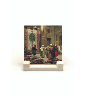 Halı Tüccarı (Osman Hamdi Bey, 1888) Baskılı Taş Masaüstlük 10X10