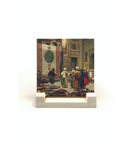Halı Tüccarı (Osman Hamdi Bey, 1888) Baskılı Taş Masaüstlük 10X10