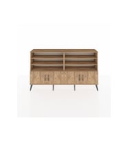 Arges Konsol 6 Raflı 4 Kapaklı 176x30x99 Çam-Çam/Antrasit