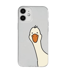 Iphone 12 Uyumlu Sevimli Ördek Desenli Şeffaf Telefon Kılıfı