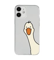 Iphone 12 Uyumlu Sevimli Ördek Desenli Şeffaf Telefon Kılıfı