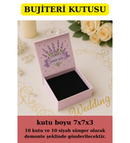 Takı Kutusu  10 Adet Süngerli Kutu - Küpe Anahtarlık Bujiteri Kutusu  - Mor Lavanta (Pembe)
