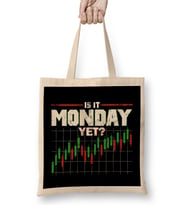 Is It Monday Yet Funny Stock Market Trading Bez Çanta Uzun Saplı