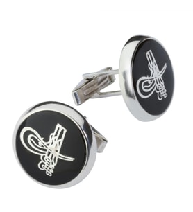 Osmanlı Tuğralı Gümüş Kol Düğmesi