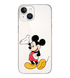 Apple iPhone 14 Plus Uyumlu Kapak Mickey Mouse Tasarımlı Şeffaf Silikon Kılıf