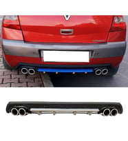 Renault Megane 2 Gri Difüzör Çiftli Yuvarlak Egzoz Görünümlü D Tip Difizör 2002 - 2009
