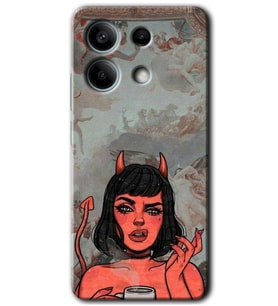 Redmi Note 13 5G Kılıf HD Desen Baskılı Kılıf - Devil Girl