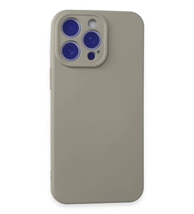 İphone 15 Pro Max Kılıf Nano İçi Kadife Silikon - Titan Gri Belirtilmemiş