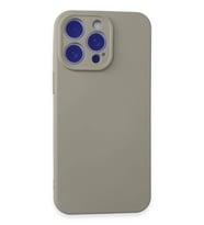 İphone 15 Pro Max Kılıf Nano İçi Kadife Silikon - Titan Gri Belirtilmemiş