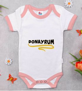 BK Kids Donayrum Tasarımlı Pembe Bebek Body Zıbın-1