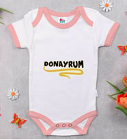 BK Kids Donayrum Tasarımlı Pembe Bebek Body Zıbın-1