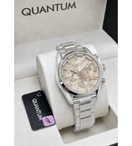 Quantum 24 Ay Garantili Çelik Kordon Safir Cam Fonksiyonlu Erkek Kol Saati