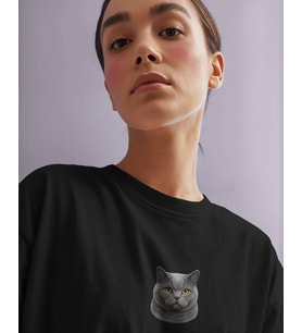 British Shorthair Asaleti – Kadın Oversize Tişört