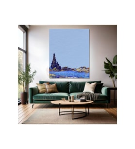 Van Gogh Kanvas Tablo Dijital Baskı Kanvas Duvar Tablosu Mavi Manzara Empresyonizm Tablo