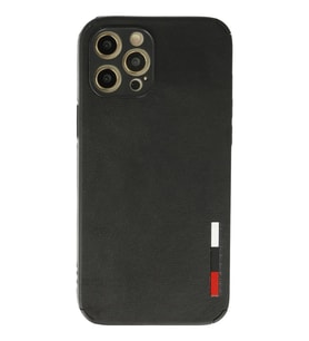 Newface Apple iPhone 12 Pro Max Kılıf Loop Deri Silikon - Siyah