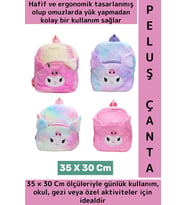Yeni Sezon Çocuk Genç Kız Gündelik Okul Çok Şık Sevimli Kuromi Yumuşak Peluş Sırt Çantası 30 X 35 Cm