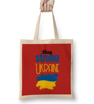 Free Ukraine War With Russia -Stay Strong Ukraine Flag 2022 Bez Çanta Uzun Saplı