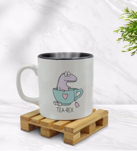 Bk Gift Şimdi Tea Rex Tasarımlı İçi Siyah Renkli Kupa Bardak Model 1