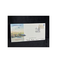 İngiltere Uçak ve Noel Temalı İlk Gün Zarfı FDC 1989-11-14 Limited No. 13/50