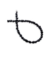 Obsidyen Doğal Taş Parlak Tımbıl Kesim 6x8mm Dizi
