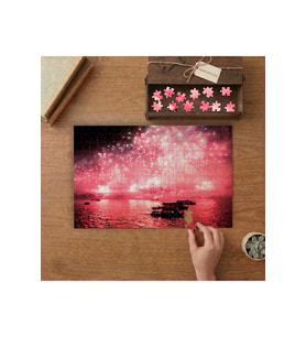Boğazda Kutlama Partisi Tasarımı 240 parça Ahşap Puzzle Ahşap Kutuda MP08041