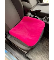 Yumuşak Tüylü Peluş Serme Oto Koltuk Koruyucu Minder Ön Tekli Fuşya Pembe