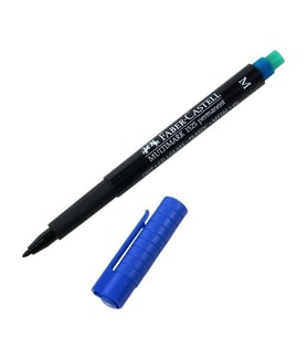 Faber Castell 1525 Permanent Kalem - Asetat Kalemi M Mavi