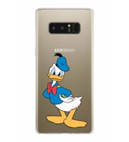 Samsung Galaxy Note 8 Kapak Donald Duck Tasarımlı Şeffaf Silikon Kılıf