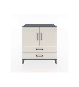 Hyperion Şifonyer 2 Raflı 2 Çekmeceli 2 Kapaklı 88x44x96 Antrasit-Aytaşı