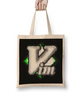 Vim Ascii Art Tasse Bez Çanta Uzun Saplı