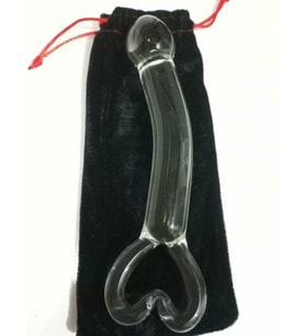 CENSAN Kalp Detaylı Cam Dildo