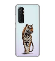 Xiaomi Mi Note 10 LITE Uyumlu Kaplan Tasarımlı Şeffaf Telefon Kılıfı