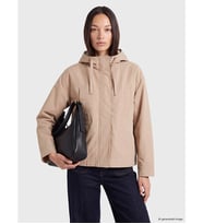 LCW EVERYDAY Bej Kapüşonlu Oversize Kadın Yağmurluk