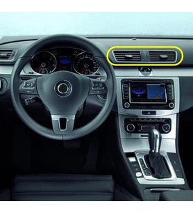 Vw Passat B6-B7-CC Ön Konsol Orta Havalandırma Izgarası Mat Siyah 3AB819728A