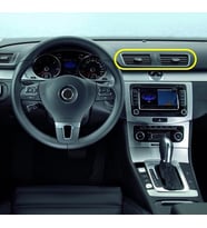 Vw Passat B6-B7-CC Ön Konsol Orta Havalandırma Izgarası Mat Siyah 3AB819728A
