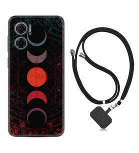 Xiaomi Redmi Note 11E Kılıf Silikon Boyun Askılı İpli Desenli Silikon Epiclys 1645