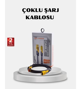 USB-C USB-A 4’ü 1 Arada Örgülü Kablo 65W Hızlı Şarj Metal Uç Dayanıklı