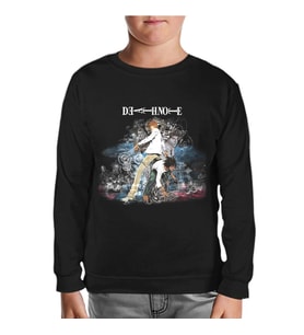Death Note - The Apple Siyah Çocuk Sweatshirt
