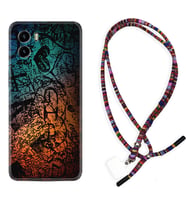 Vivo Y15S Y32 Y33S Y51 Y53S Kılıf Boyun Asklı Rasta Silikon İşaretler Tuval 1716