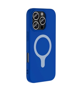iPhone 16 Pro Kılıf M-Safe Şarj Özellikli Aris Silikon Kılıf Saks Mavi