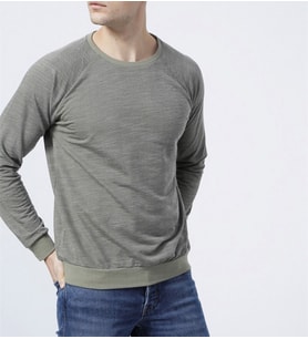 Basic Erkek Sweatshirt Kol Ucu Ribanalı