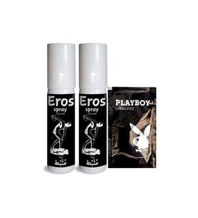 Eros Erkeklere Özel Zaman Stop Spreyi 20 ml (Black) + KaydırıcıJel