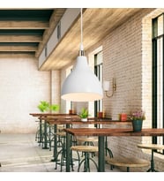 Solid Mika Tekli Tavan Sarkıt Avize Beyaz Renk Mutfak Hol Cafe İşletme