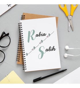 Baş Harfli İsimli Defter Kişiye Özel