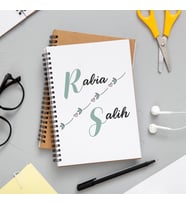 Baş Harfli İsimli Defter Kişiye Özel