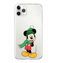 Apple iPhone 11 Pro Uyumlu Kapak Mickey Mouse Tasarımlı Şeffaf Silikon Kılıf